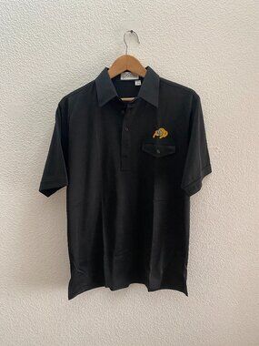 Vintage Colorado Buffaloes CU Buffs Fiesta Polo Shirt Men's Large Black